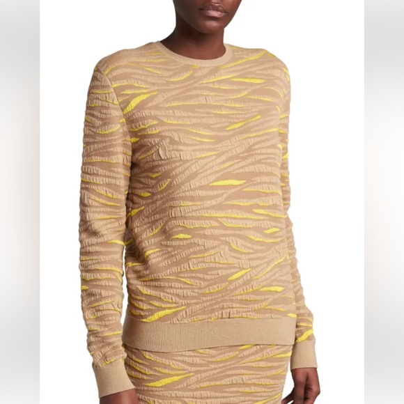 Stella McCartney Sweaters - Stella McCartney zebra pattern textured wool sweater size Small